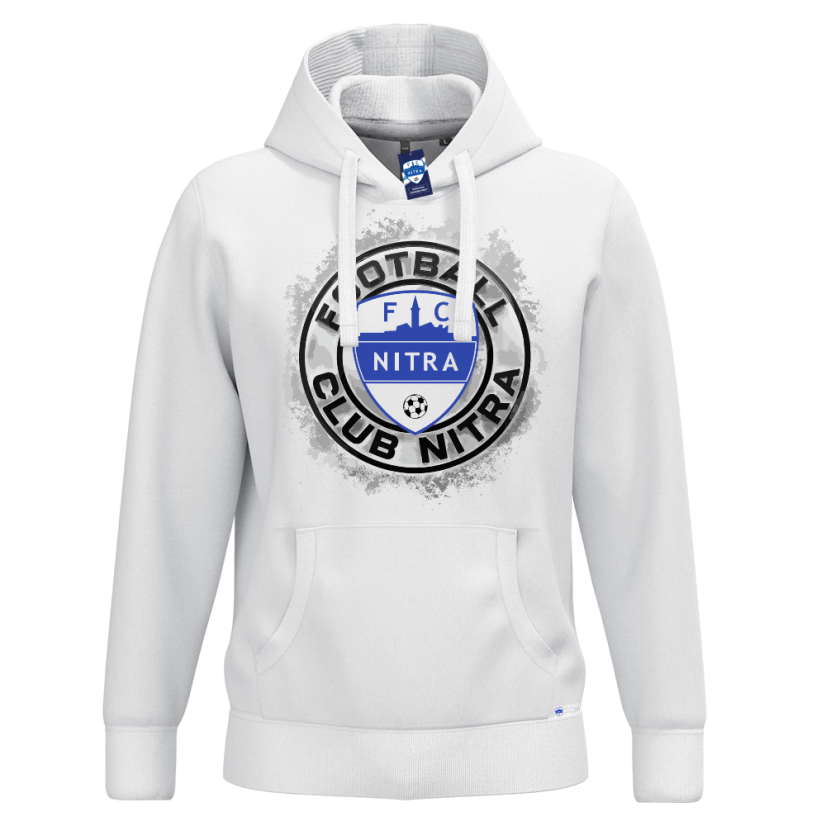 Hoodie white kruh - Veľkosť: M